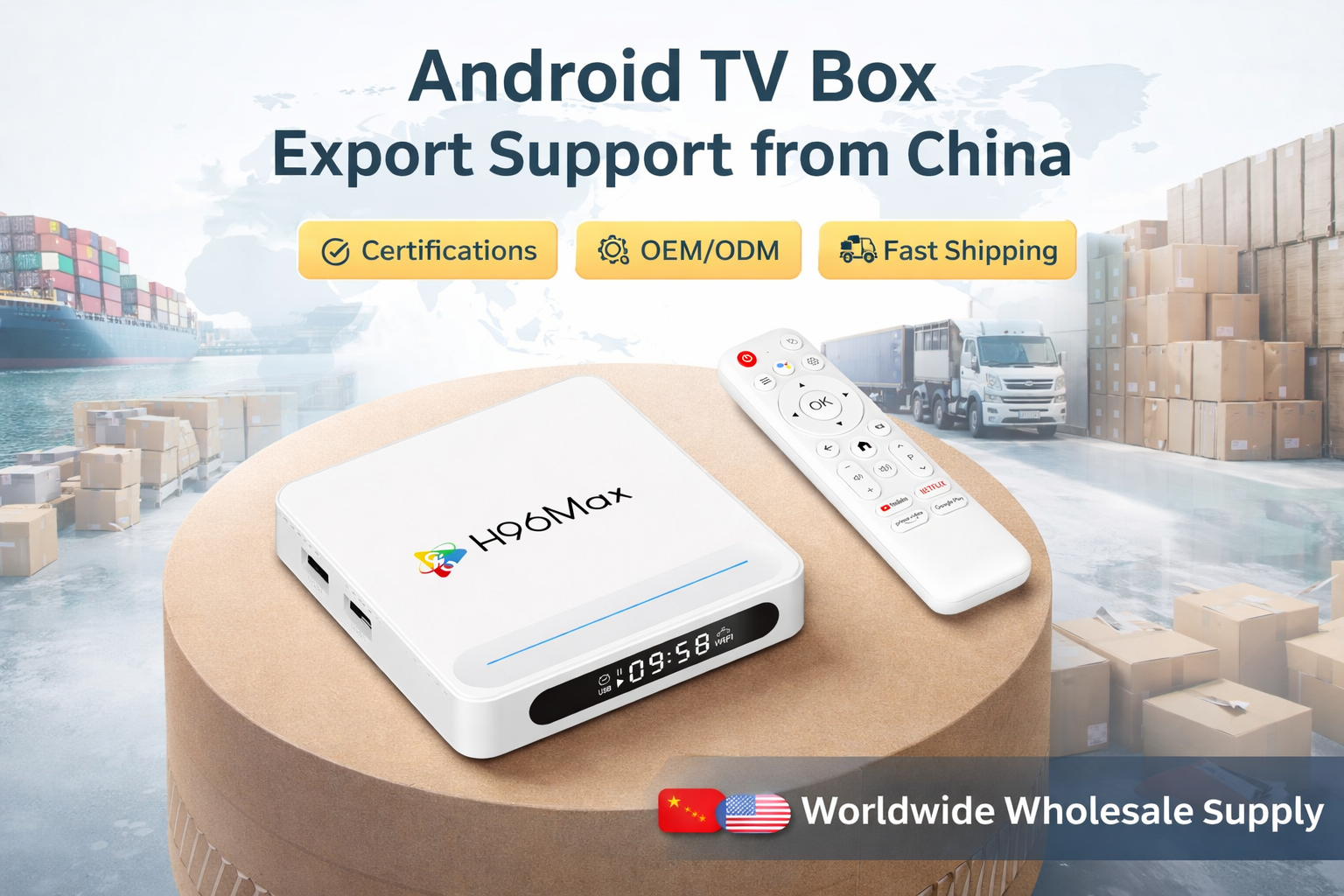 Android TV box export support from China