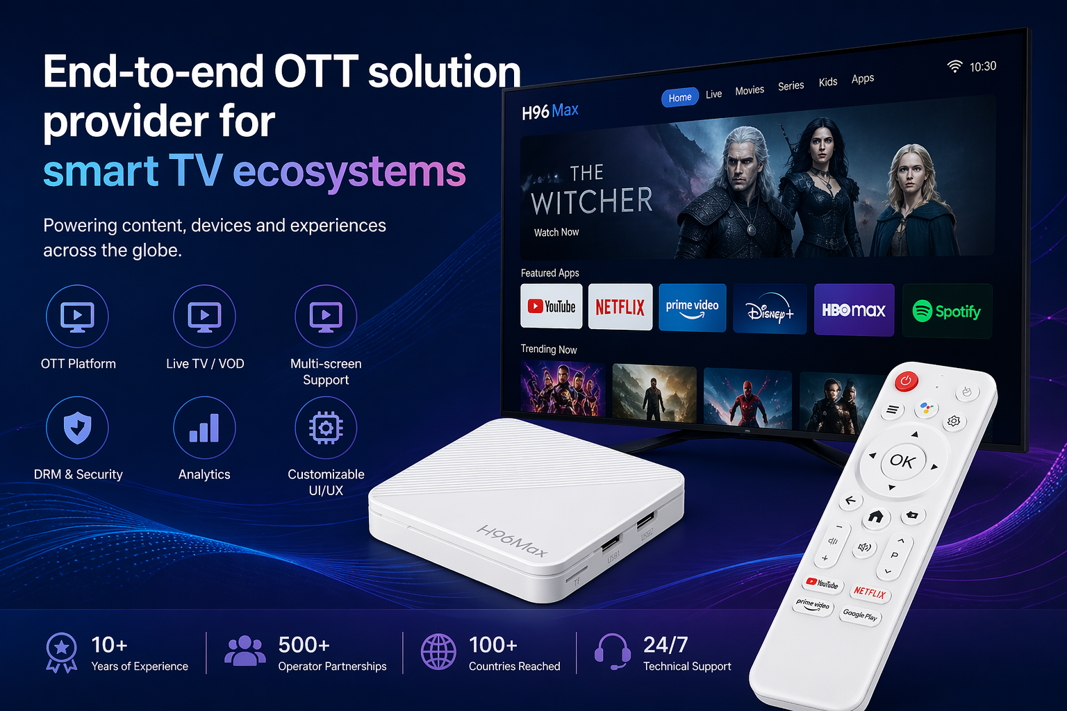 End-to-end OTT solution provider for smart TV ecosystems