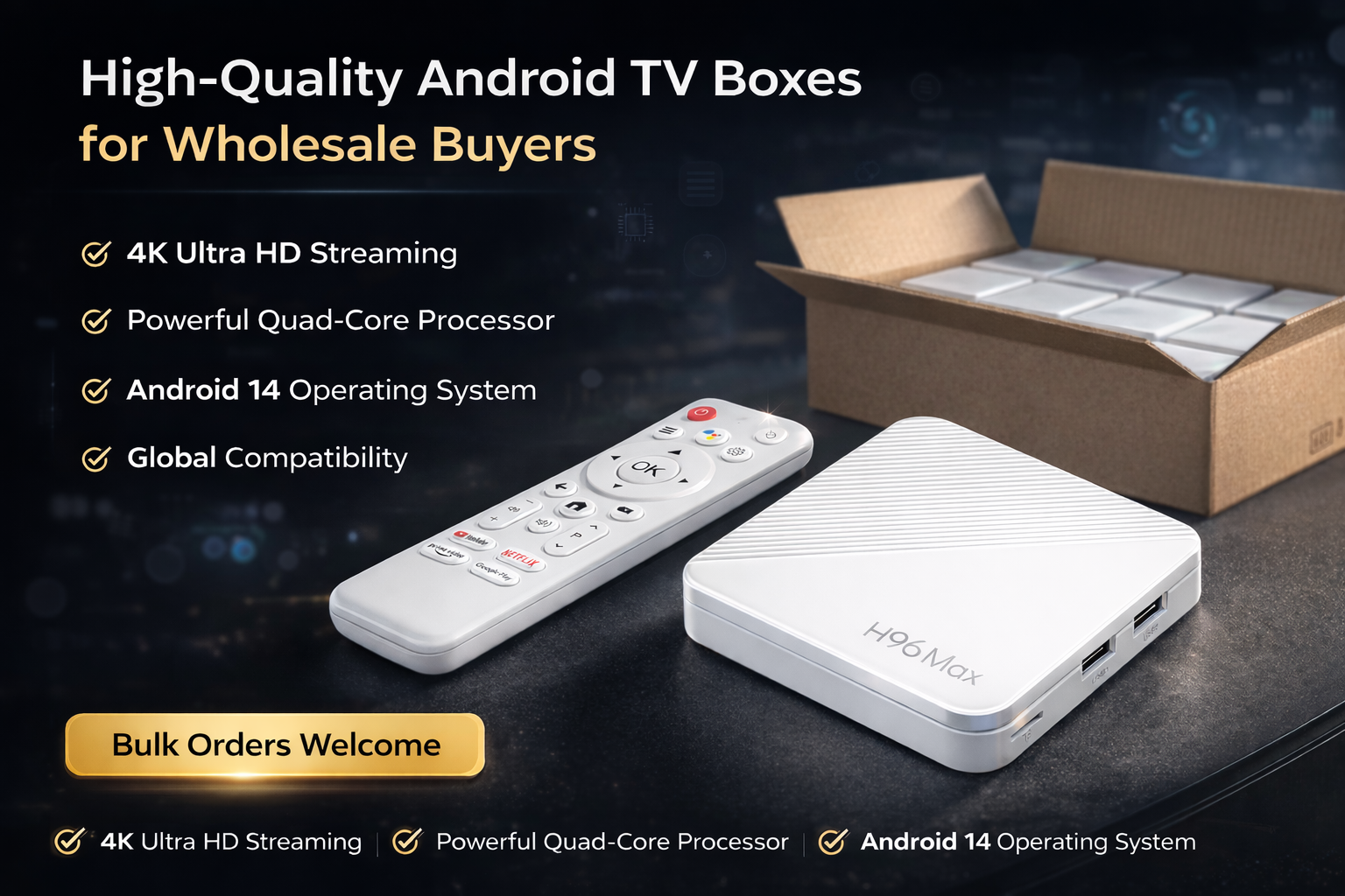 High-Quality Android TV Boxes for Wholesale Buyers