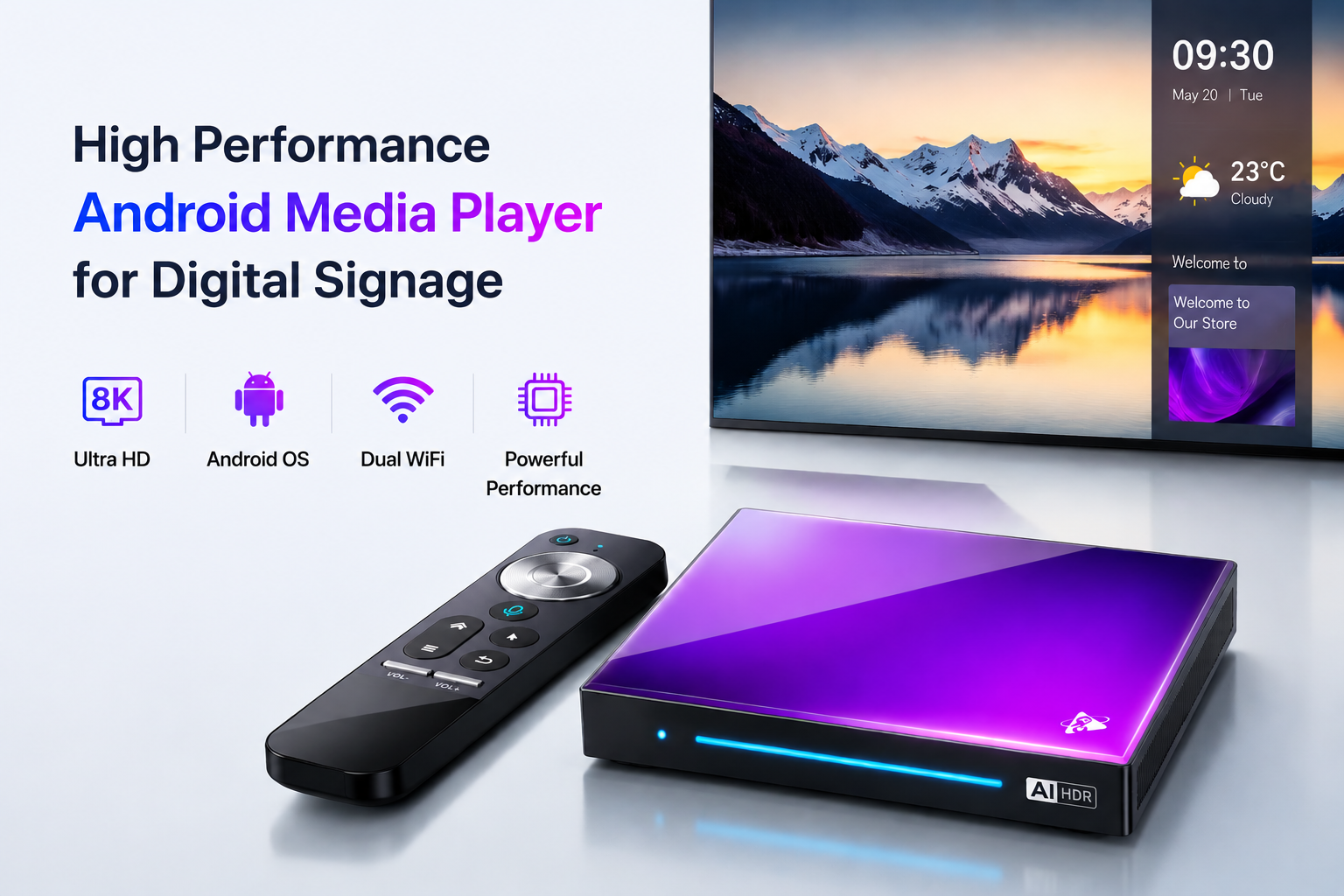 Enterprise Android Media Player Solutions for 1000+ Screen Remote Management Deployment