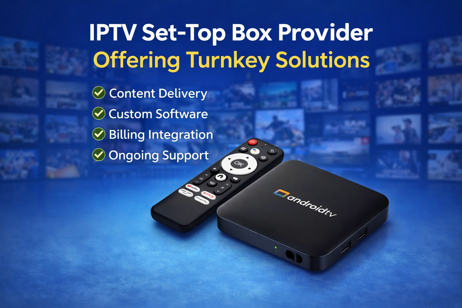 IPTV set top box provider offering turnkey solutions