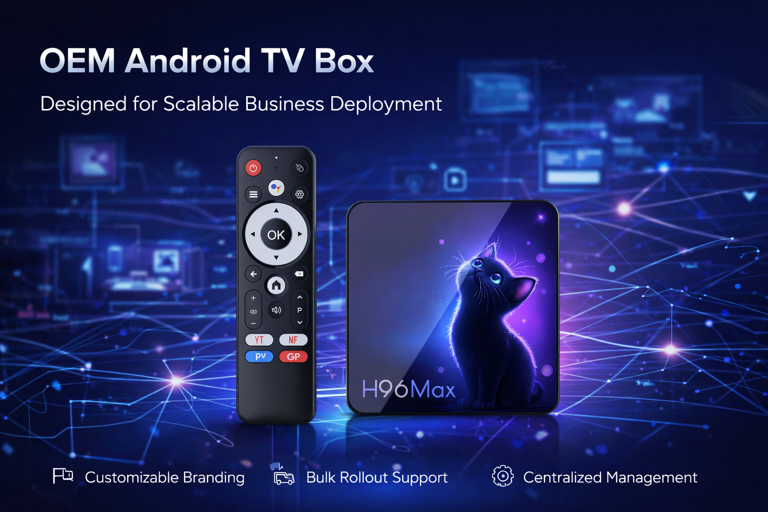 OEM Android TV Box designed for scalable business deployment