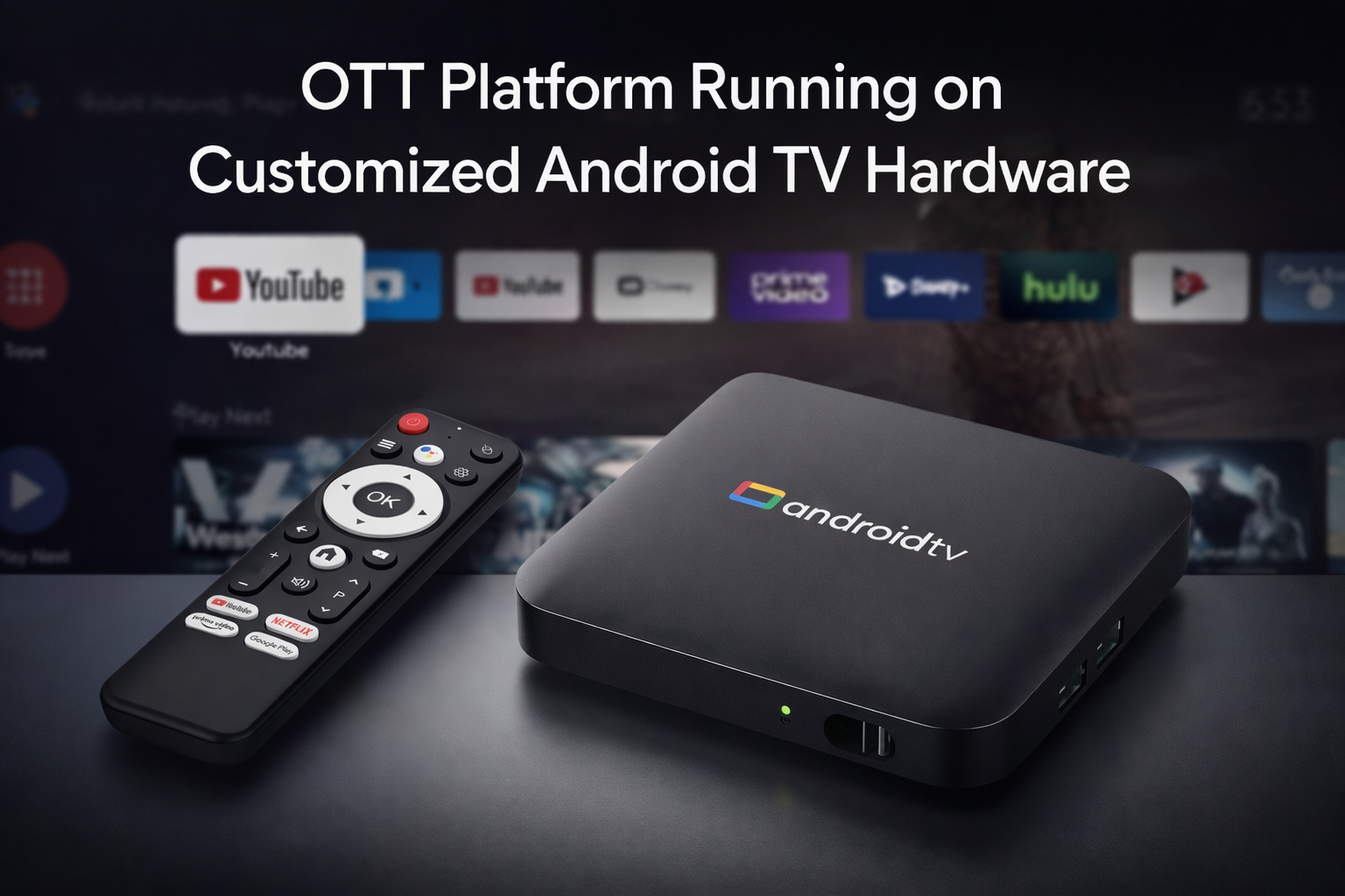 OTT platform running on customized Android TV hardware