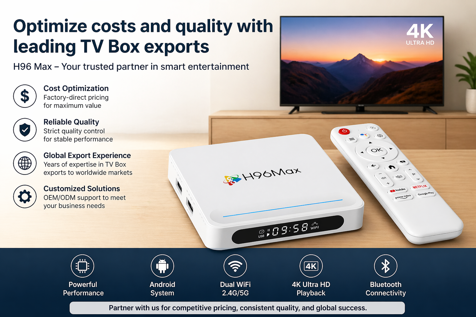 Optimize costs and quality with leading TV Box exports