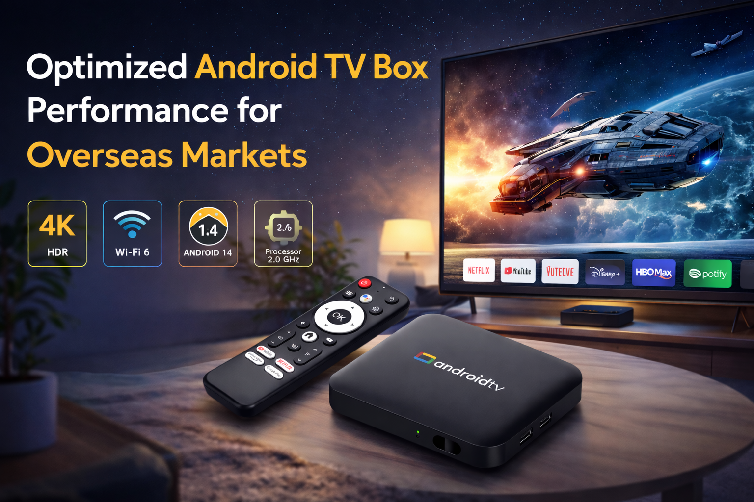 Optimized Android TV box performance for overseas markets