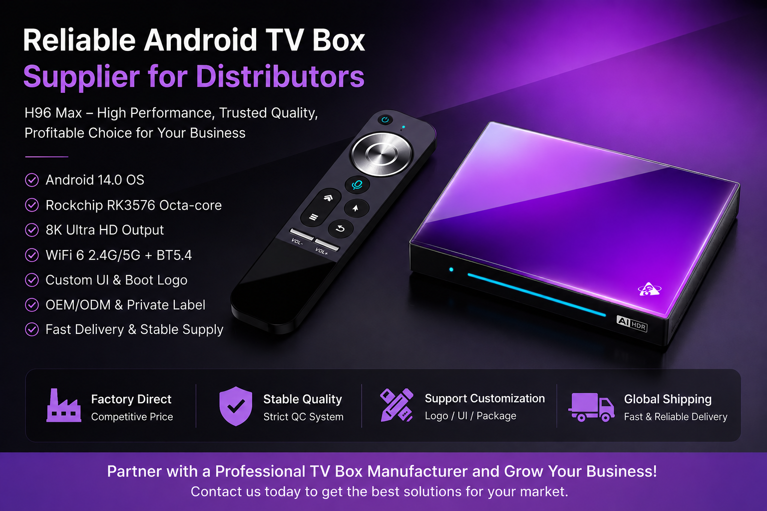 How Reliable Android TV Box Suppliers Help Distributors Grow Faster