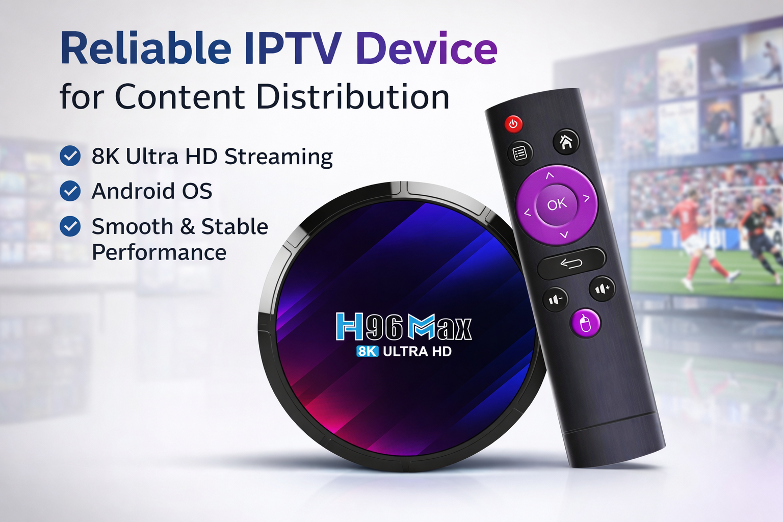 Reliable IPTV device for content distribution