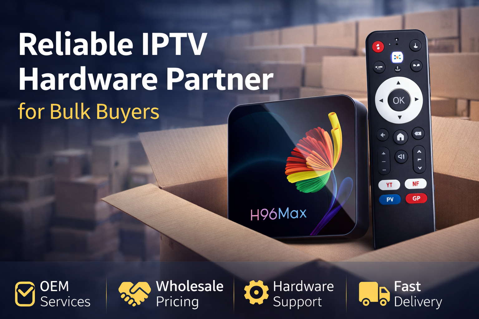 Reliable IPTV hardware partner for bulk buyers