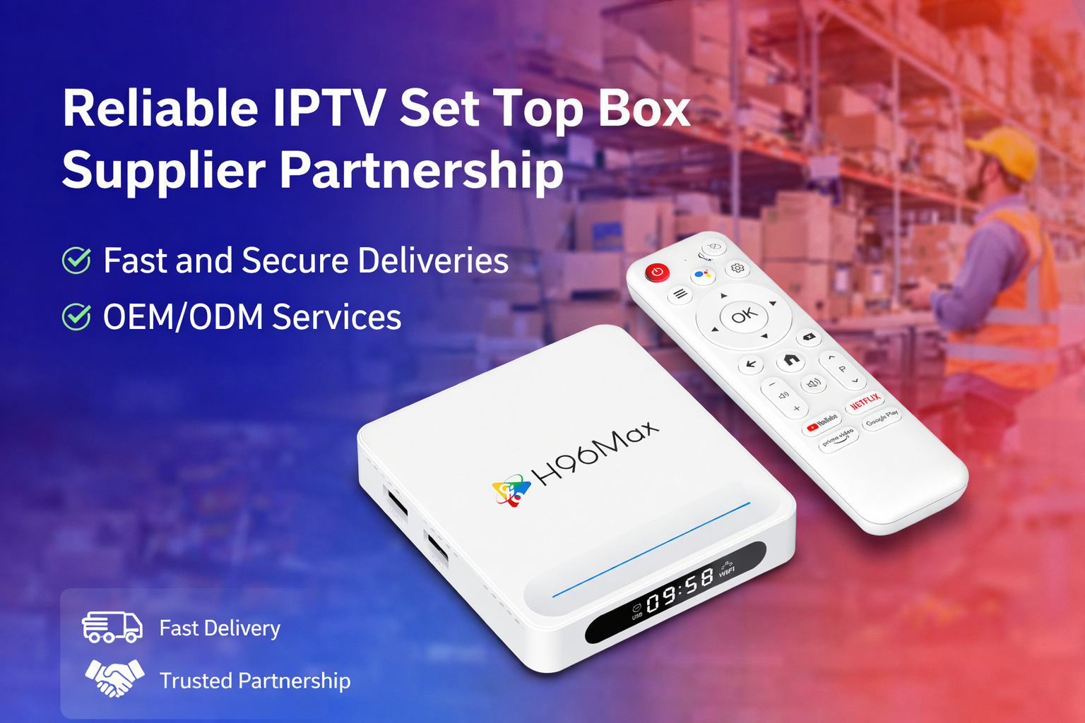 Reliable IPTV set top box supplier partnership