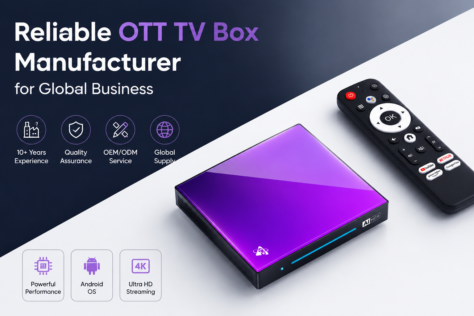 Reliable OTT TV Box Manufacturer for Global Business