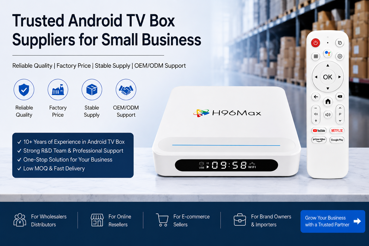 Small Business Success: How to Reduce Inventory Risk with Trusted Android TV Box Suppliers