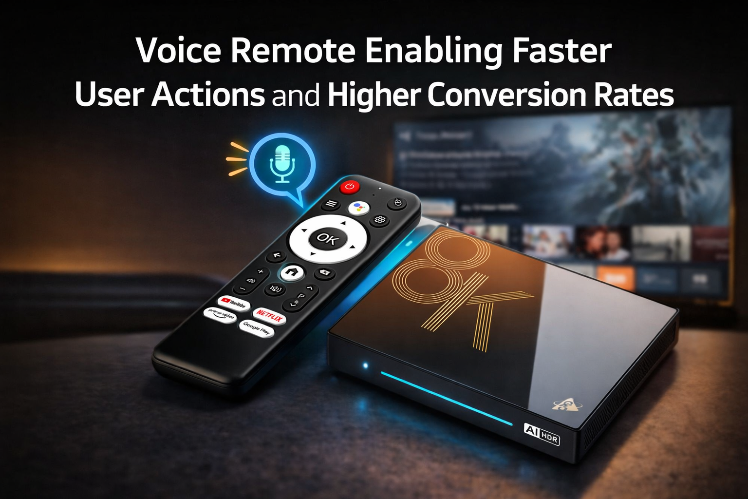Voice-controlled remote improving user experience and engagement
