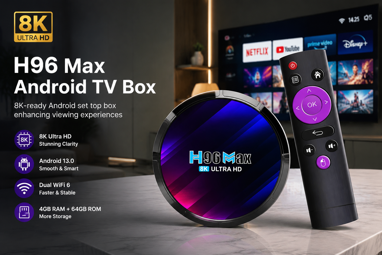 8K-ready Android set top box enhancing viewing experiences