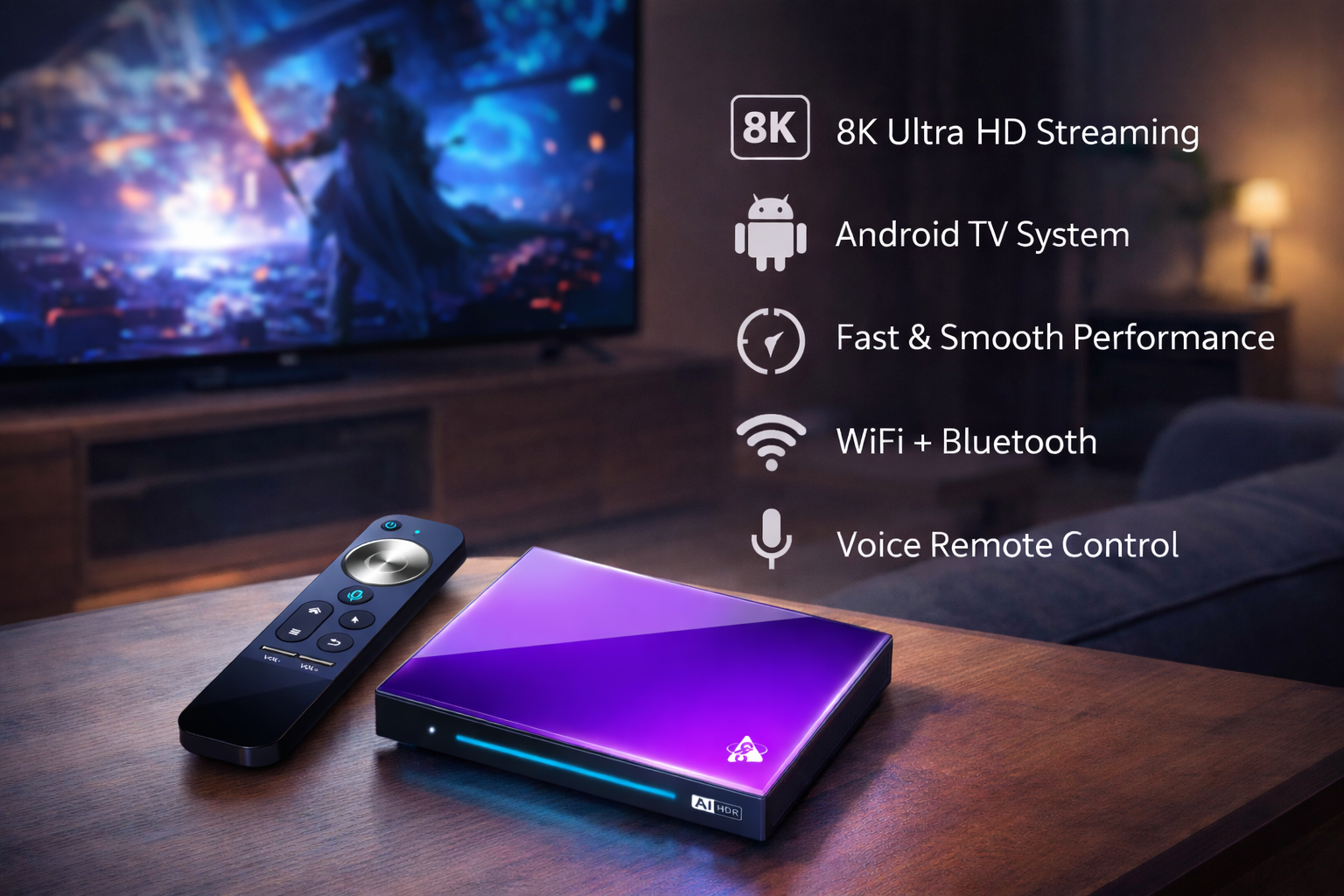 8K resolution badge representing premium imaging standards