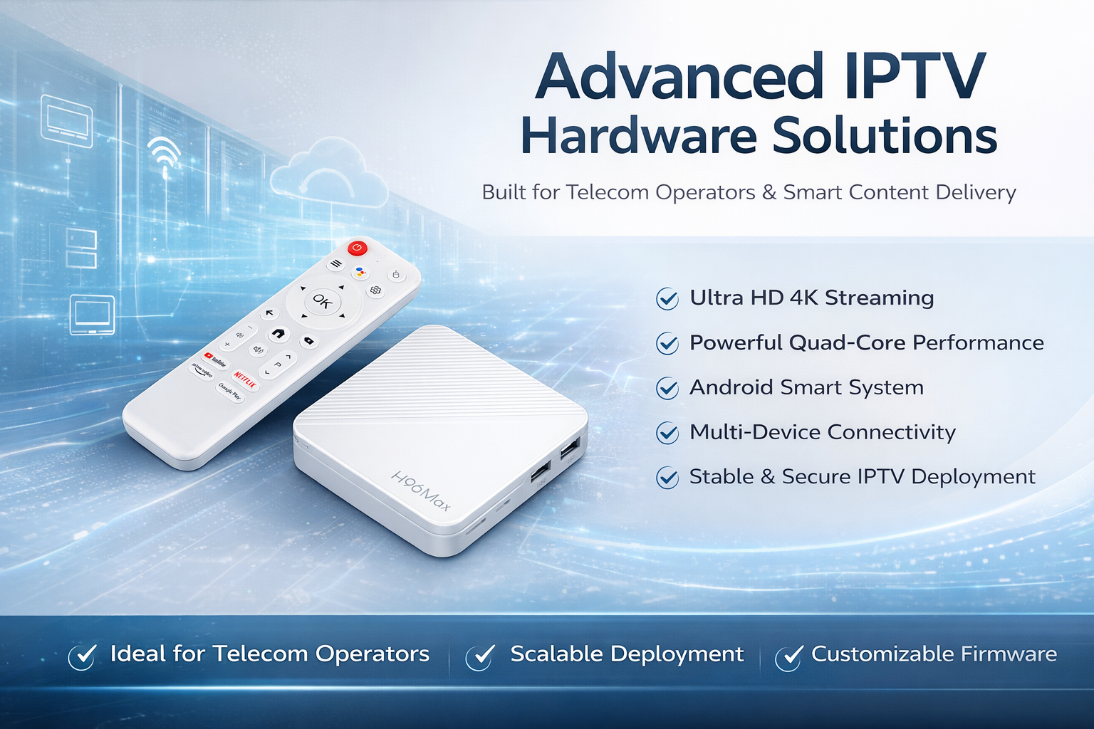Advanced IPTV hardware solutions for telecom operators