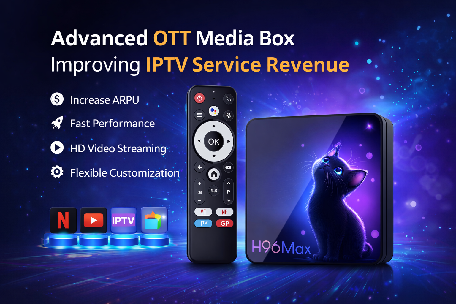 Advanced OTT media box improving IPTV service revenue