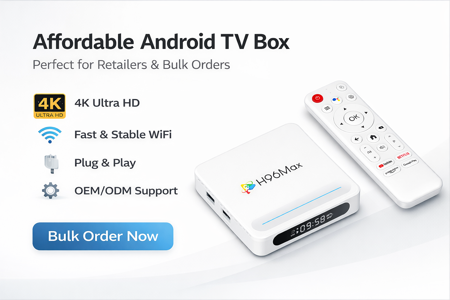 Affordable Android TV Box bulk order for retailers