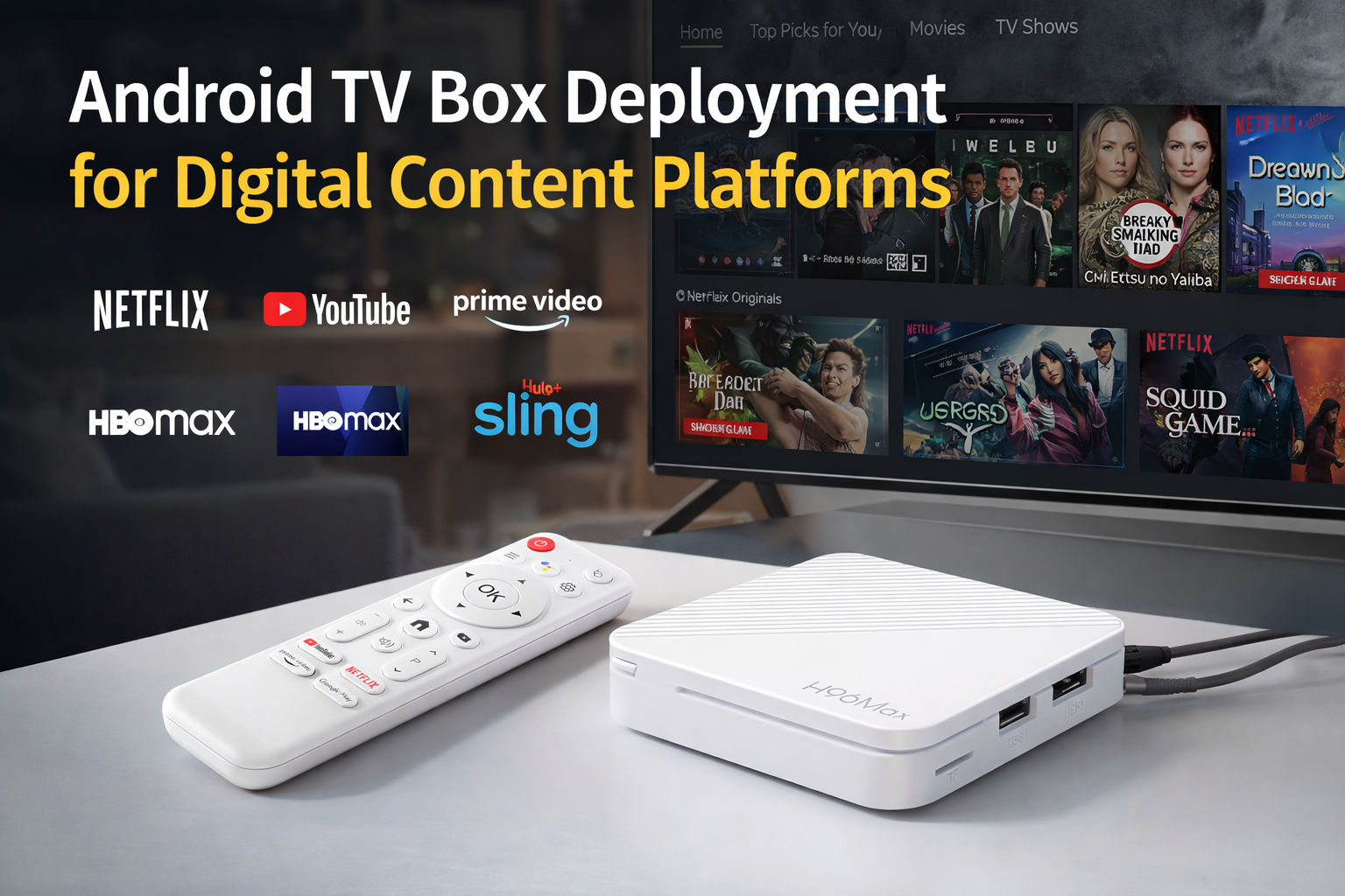 Android TV Box deployment for digital content platforms