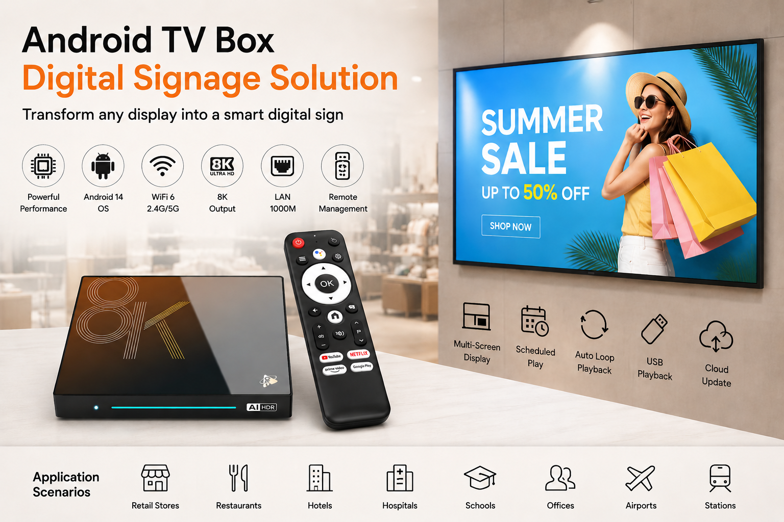 Android TV Box digital signage solution