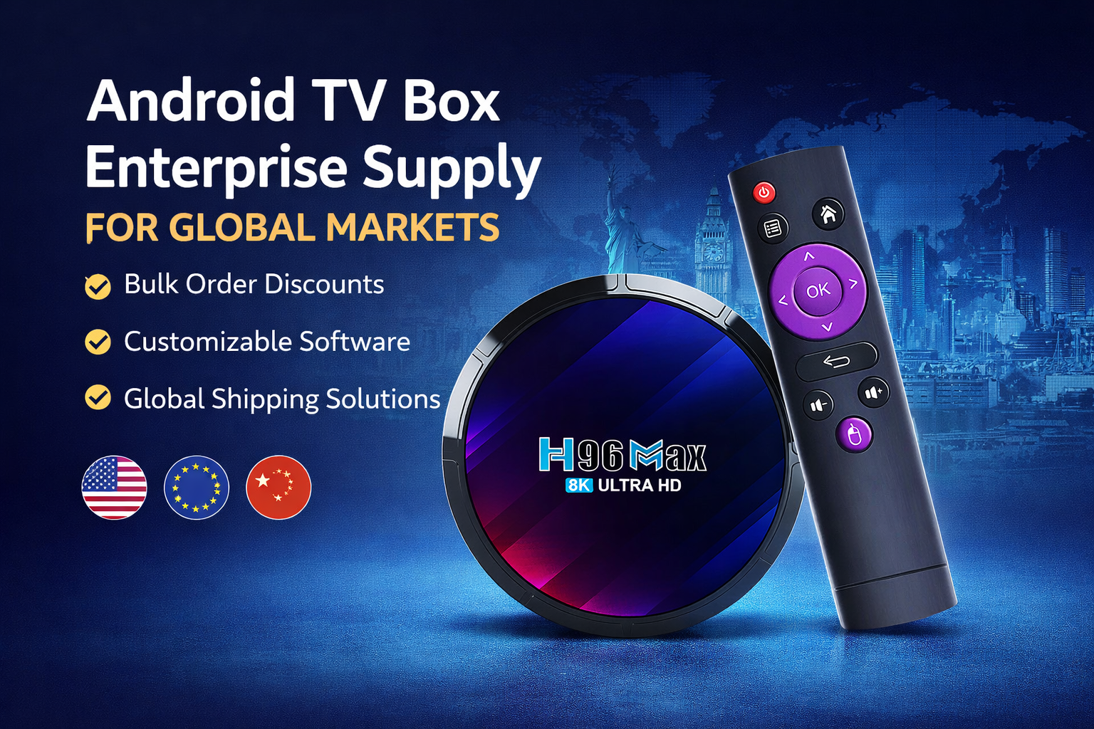Android TV Box enterprise supply for global markets