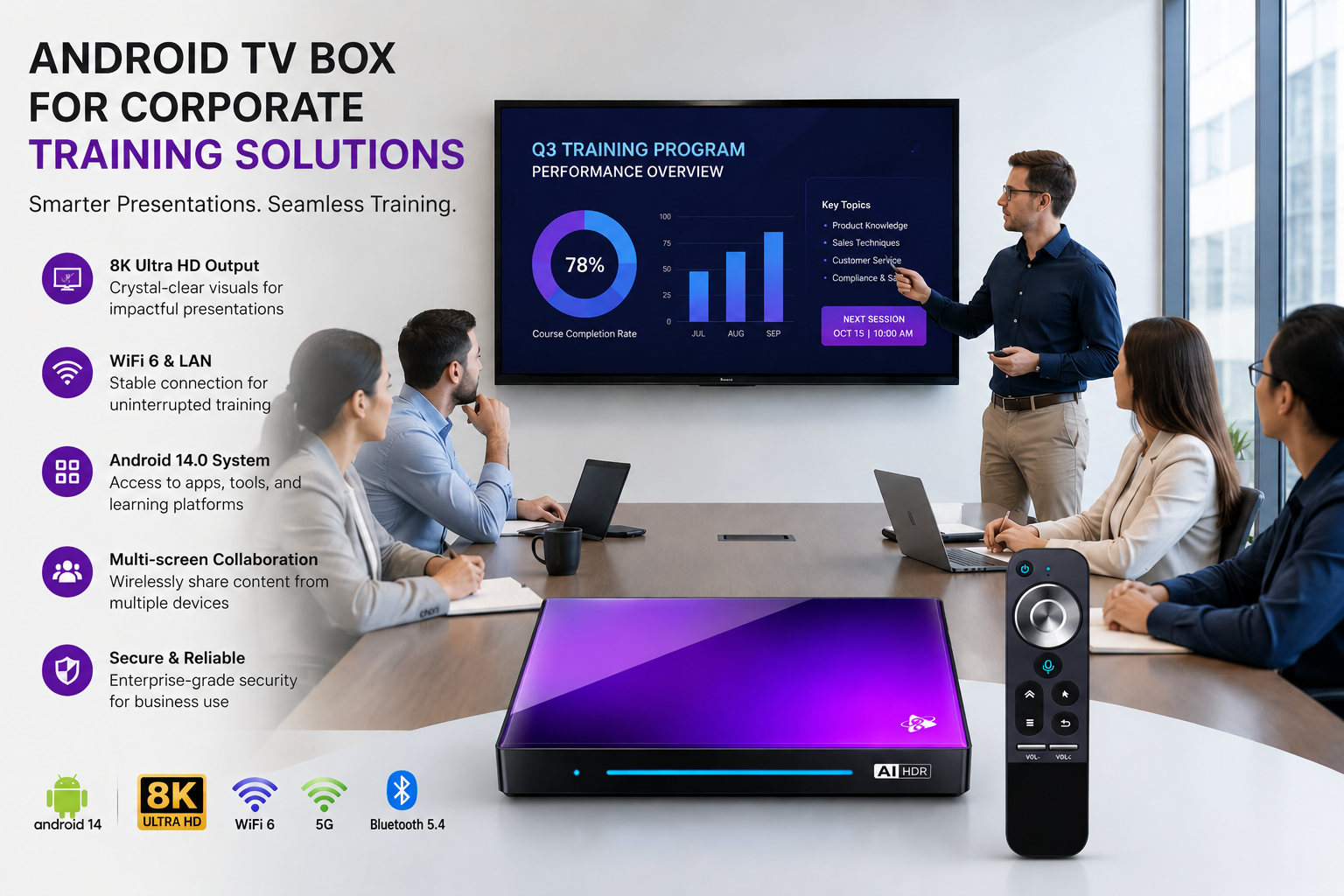 Android TV Box for Corporate Training Solutions