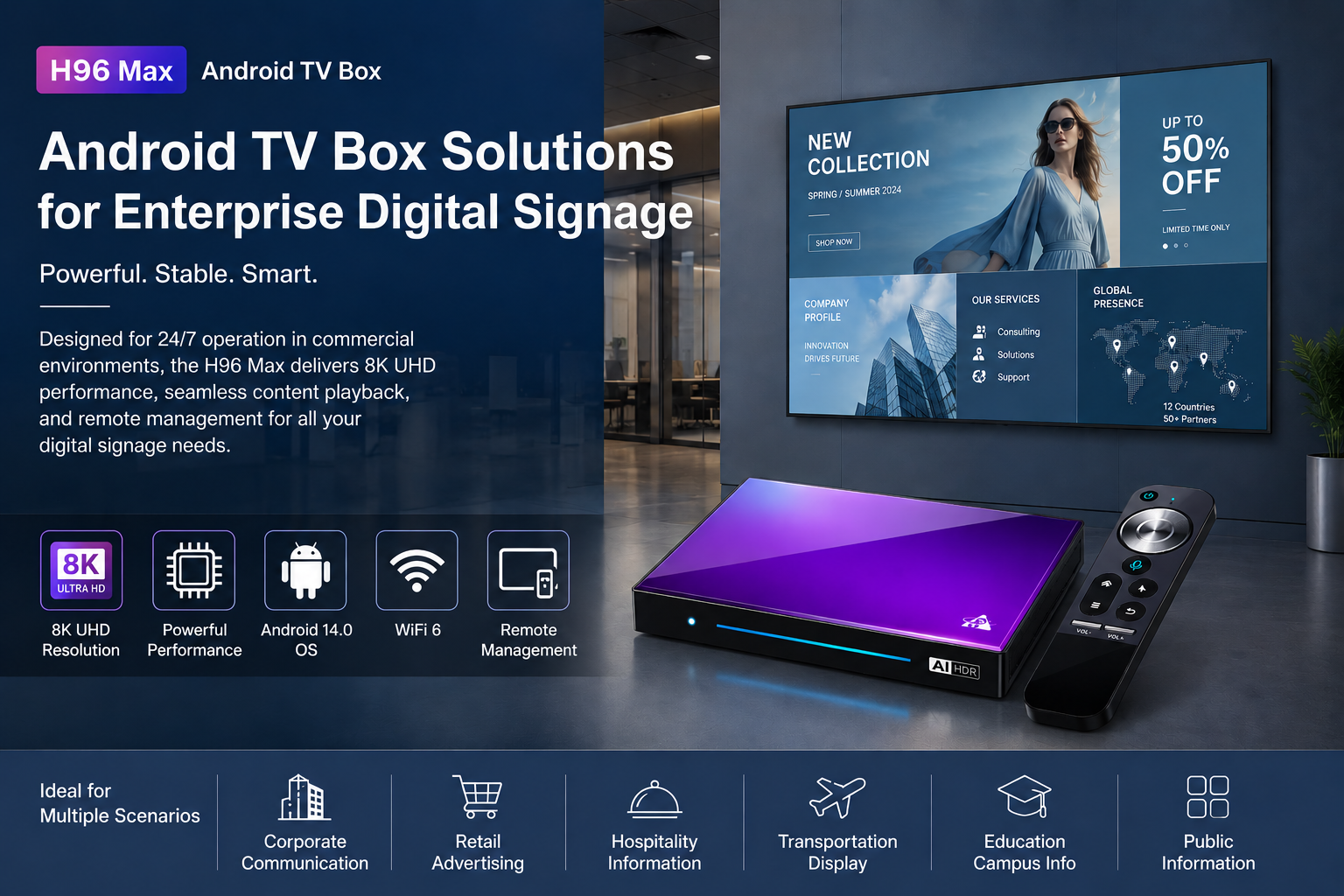 Android TV Box solutions for enterprise digital signage