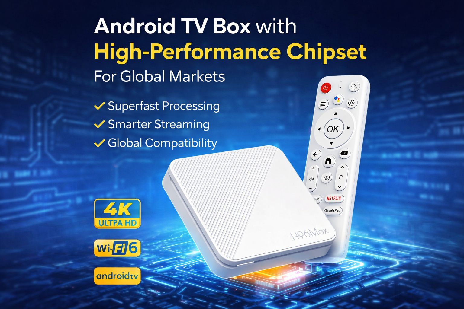 Android TV Box with high-performance chipset for global markets