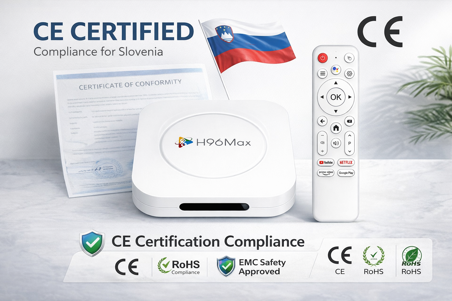 Android TV box CE certification compliance Slovenia