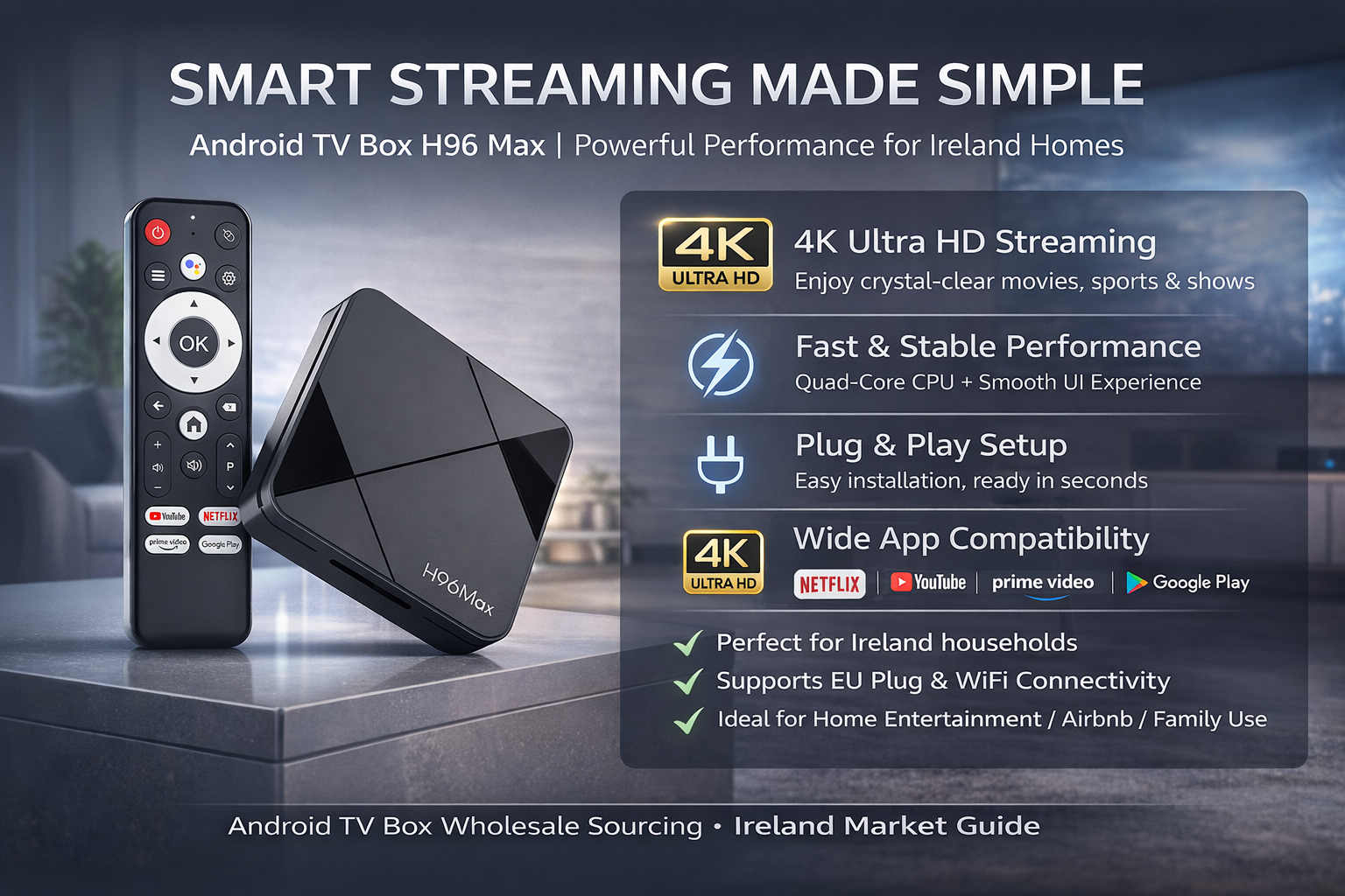Android TV box wholesale sourcing Ireland market guide