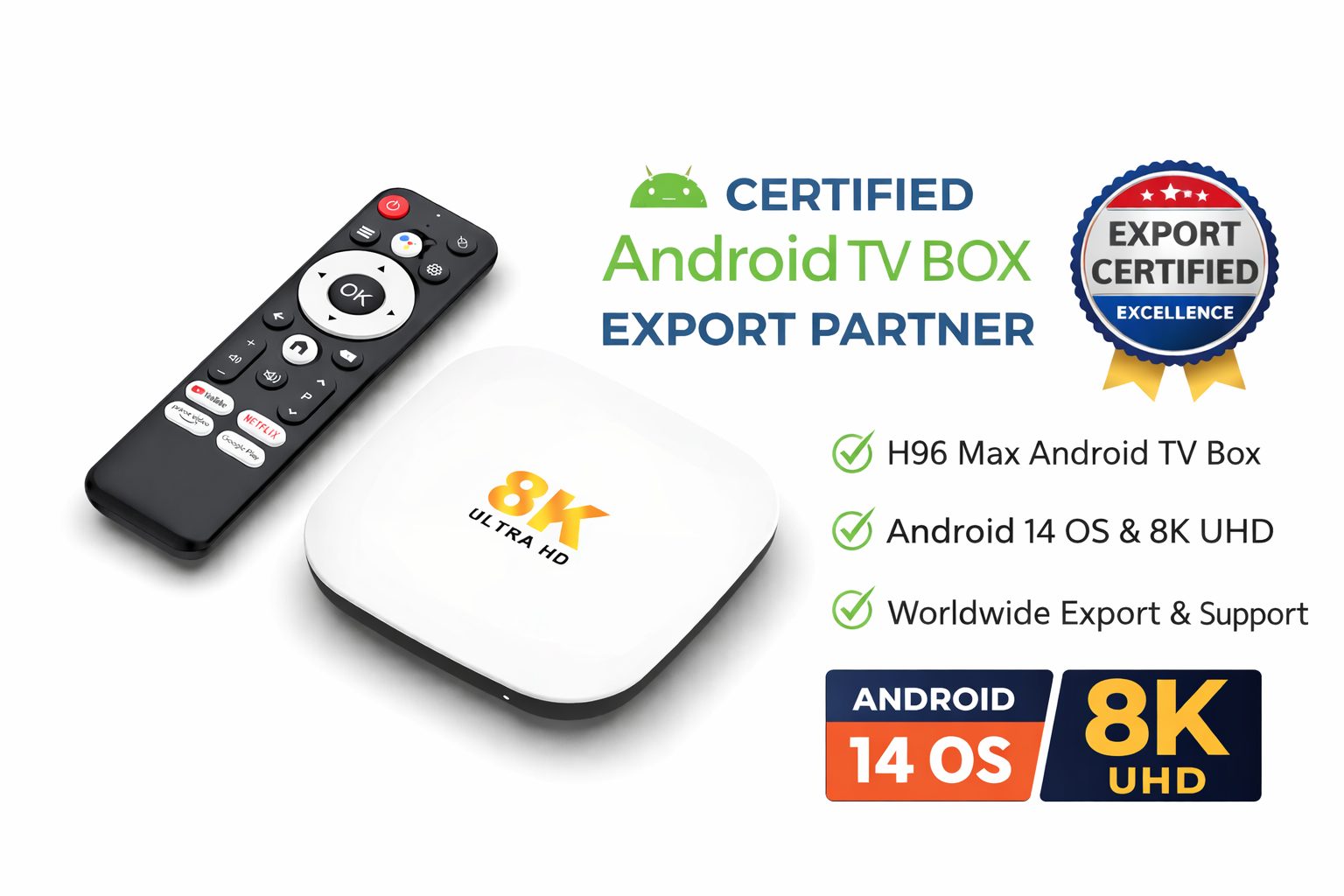 Certified Android TV box export partner