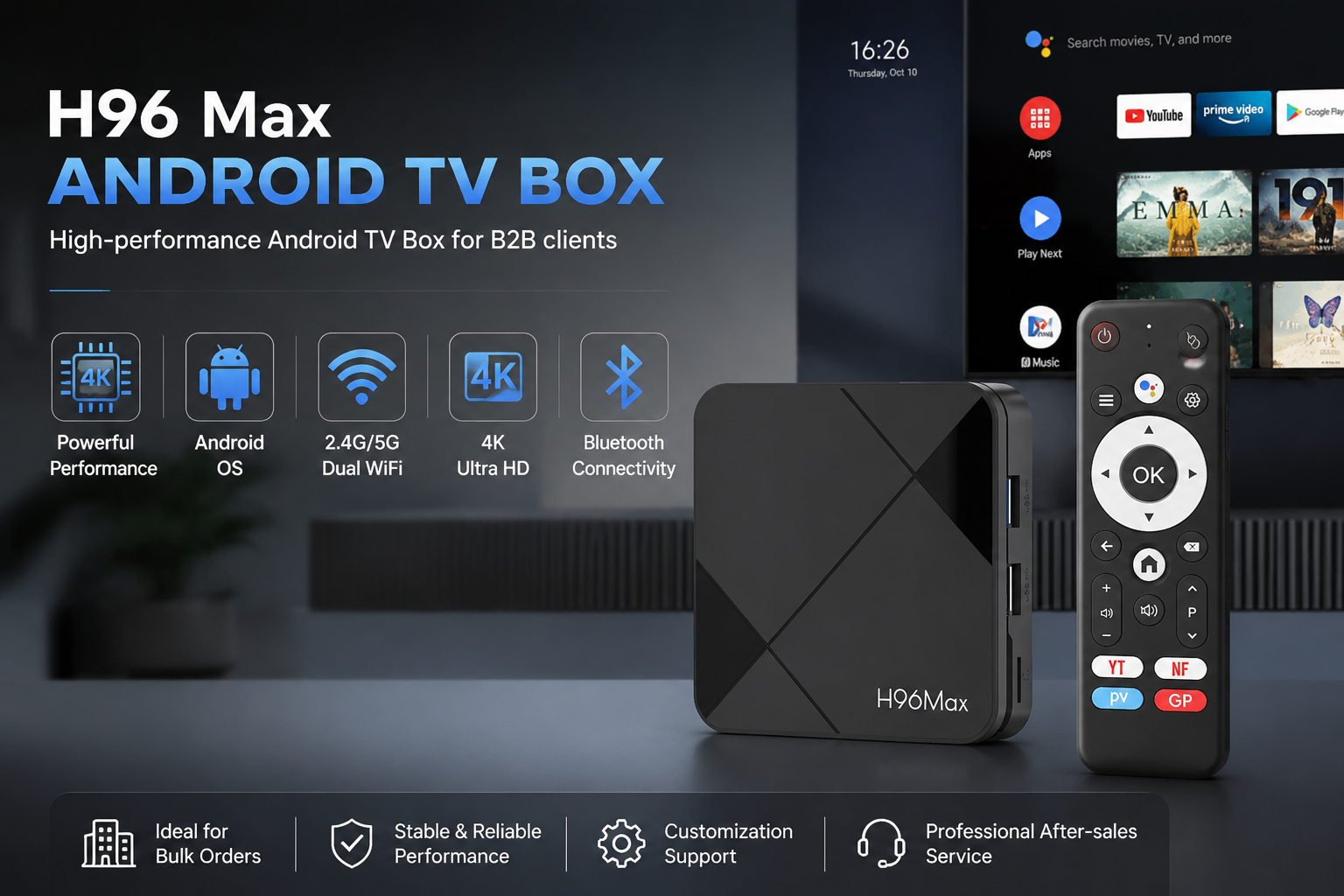 High-performance Android TV Box for B2B clients