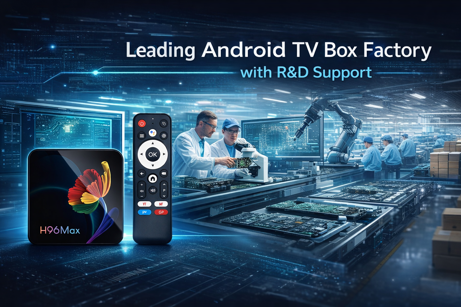 Leading Android TV box factory with R&D support