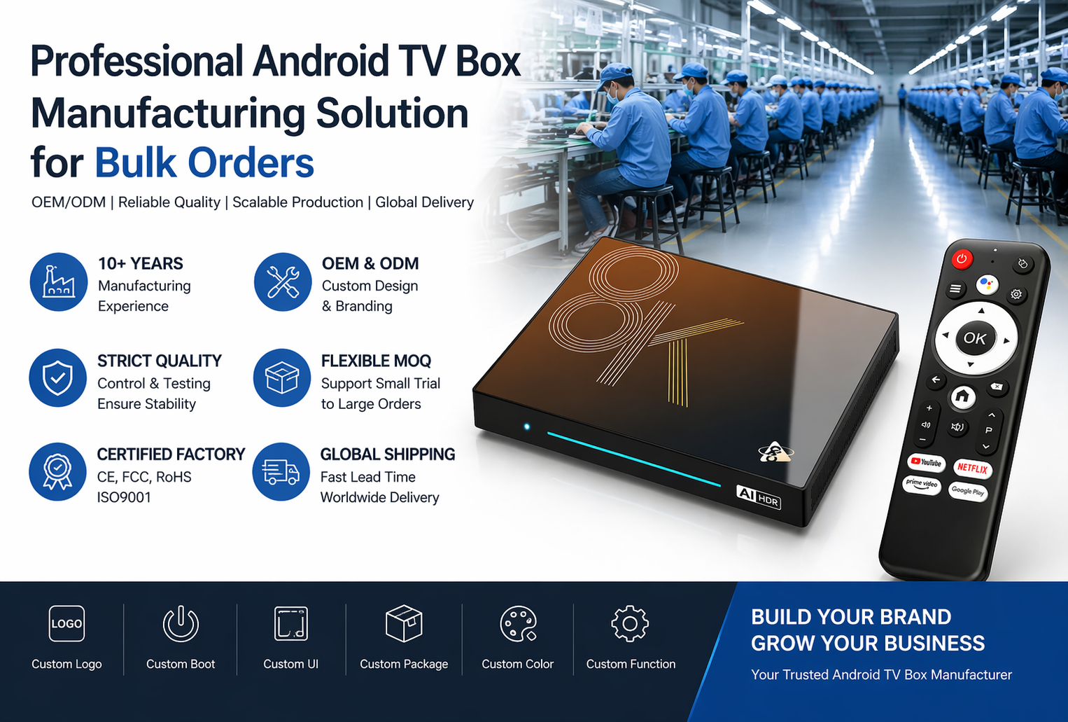 Professional Android TV Box Manufacturing Solution for Bulk Orders