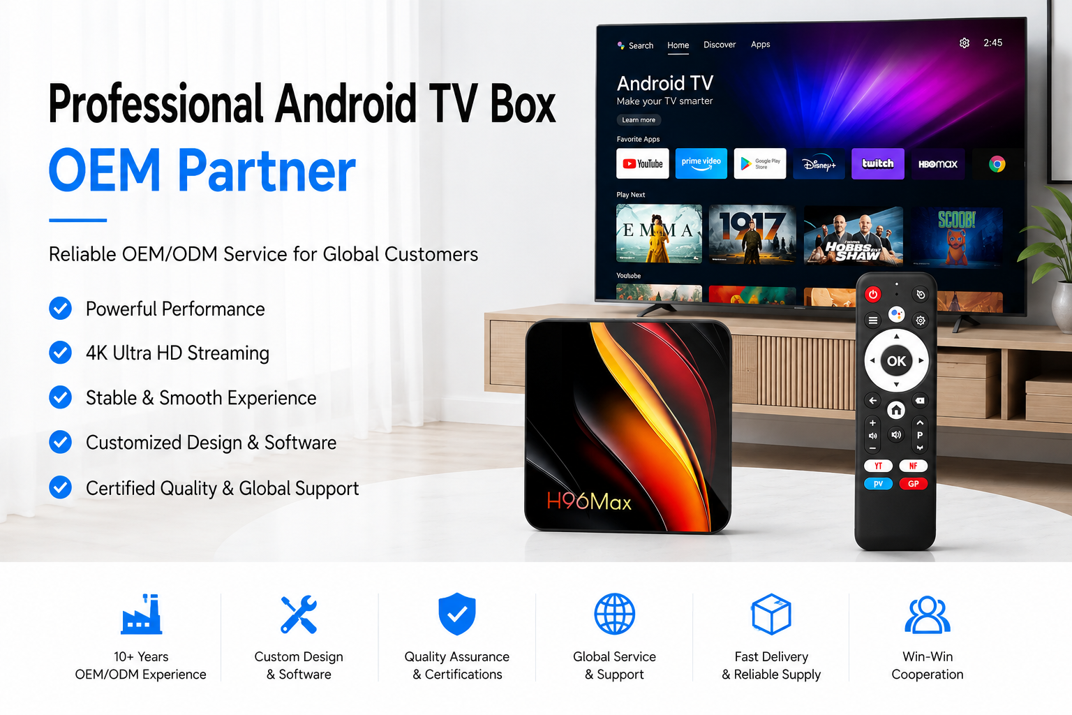 Professional Android TV Box OEM partner