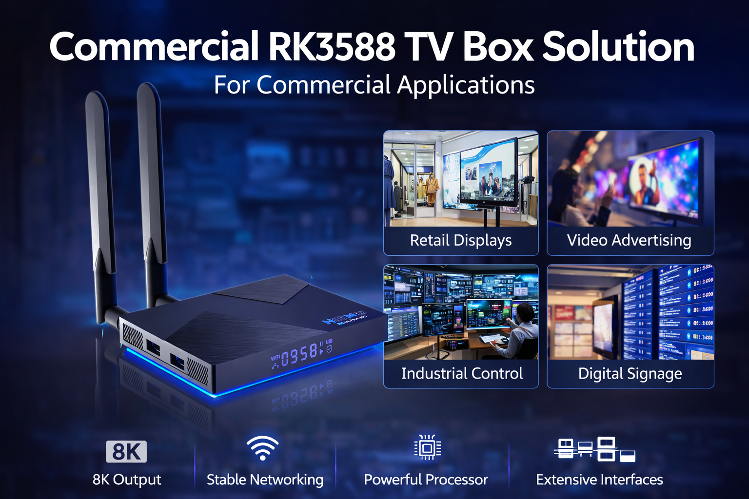 RK3588 TV box solution for commercial applications