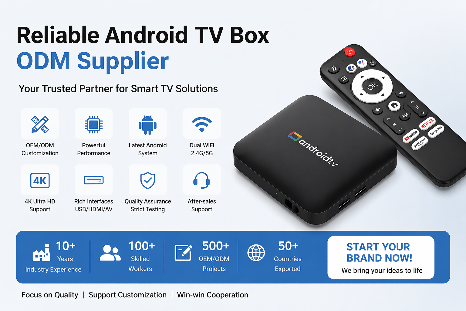 Reliable Android TV Box ODM supplier