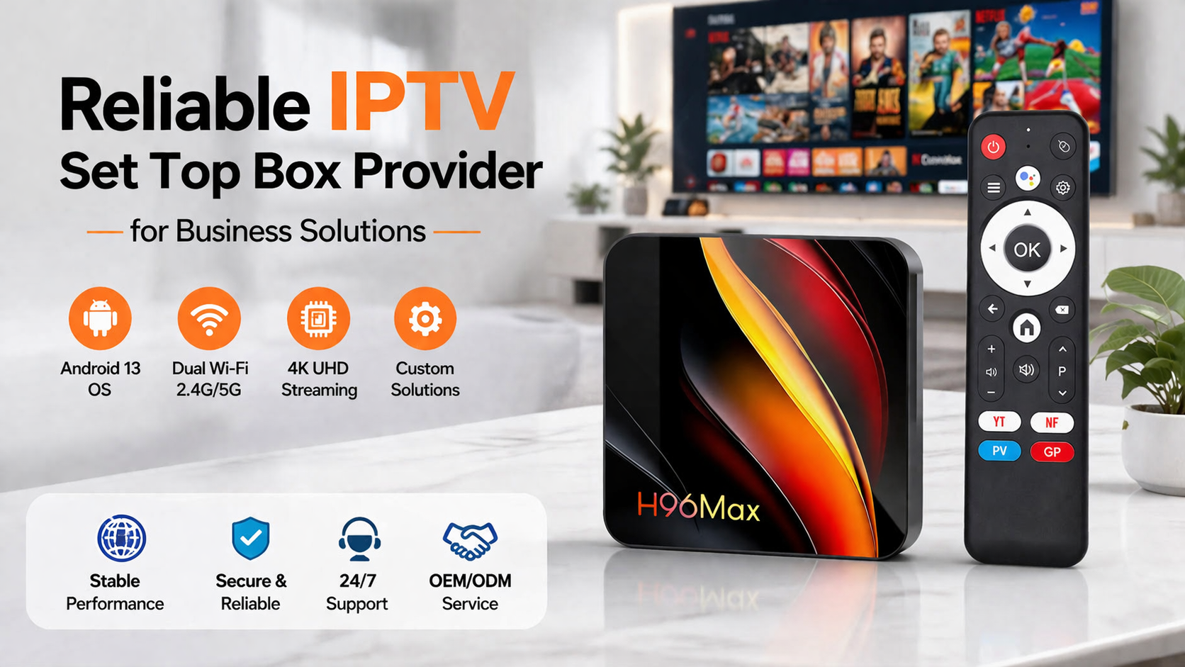 Reliable IPTV Set Top Box Provider for Business Solutions