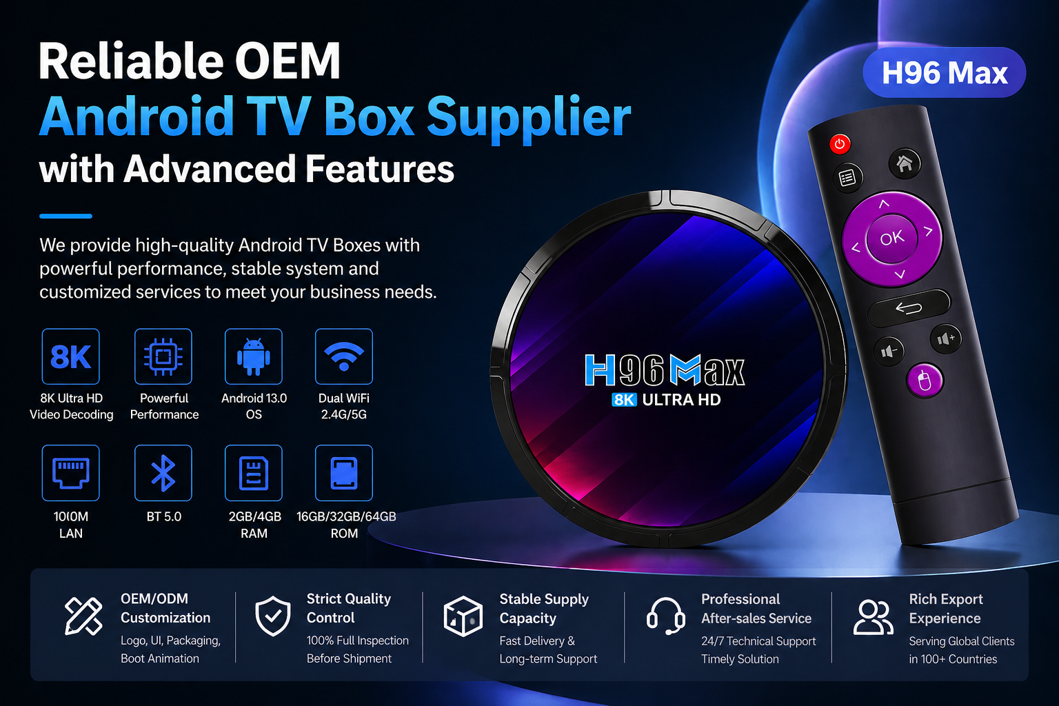 Reliable OEM Android TV Box supplier with advanced features