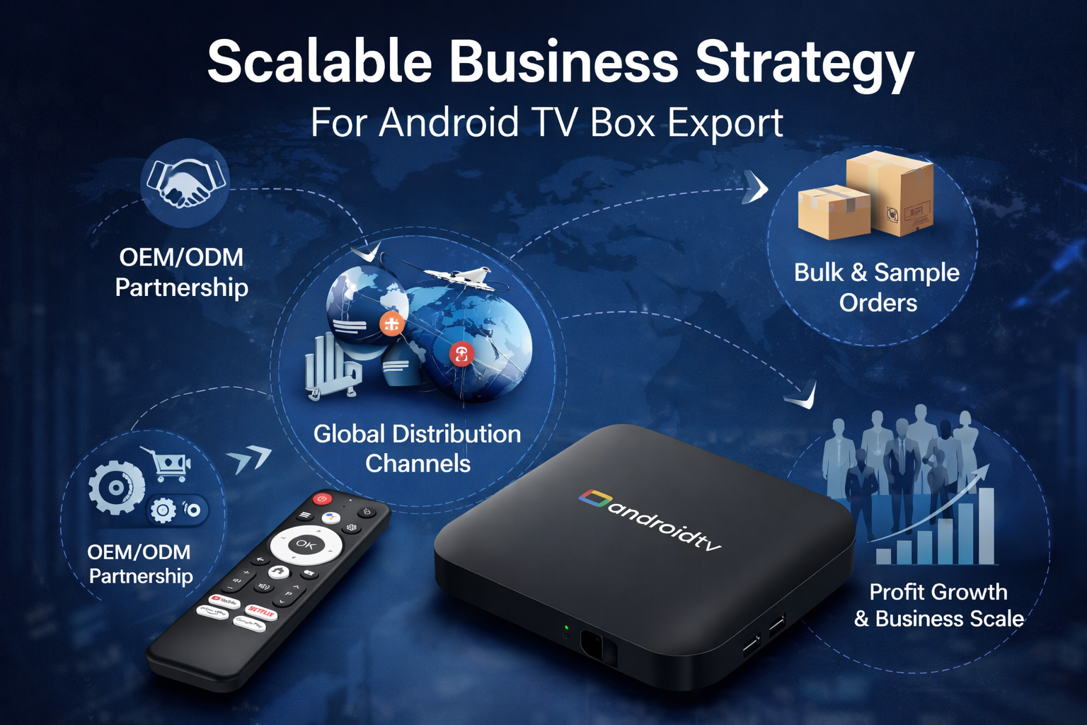 Scalable business strategy for Android TV box export
