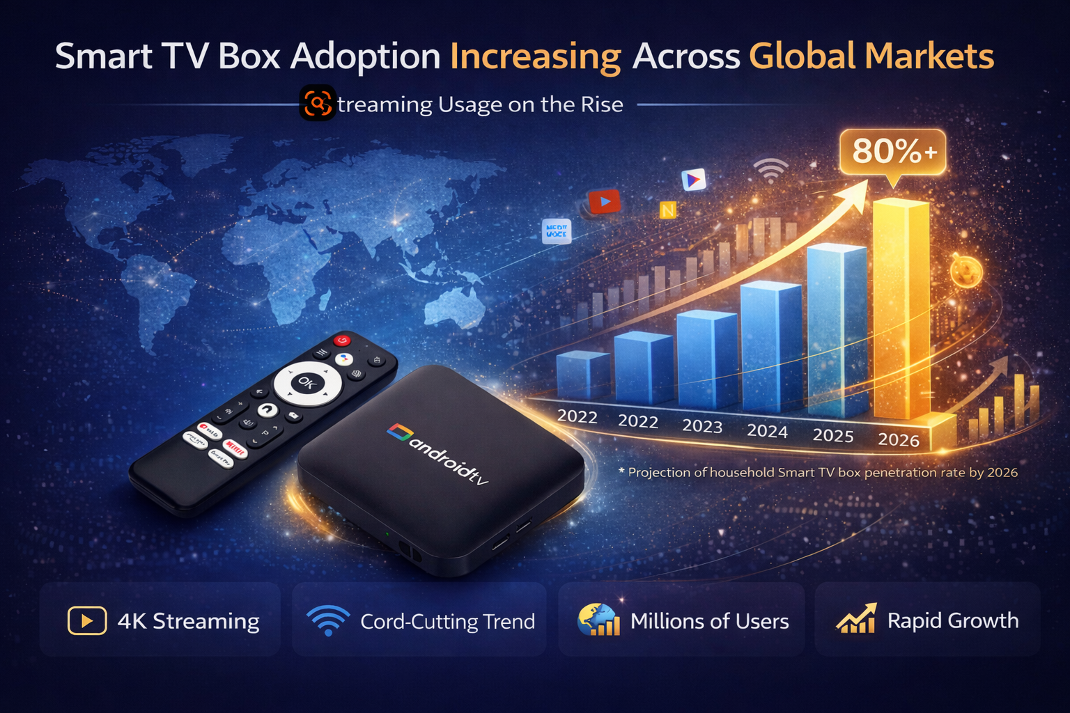 Smart TV box adoption increasing across global markets