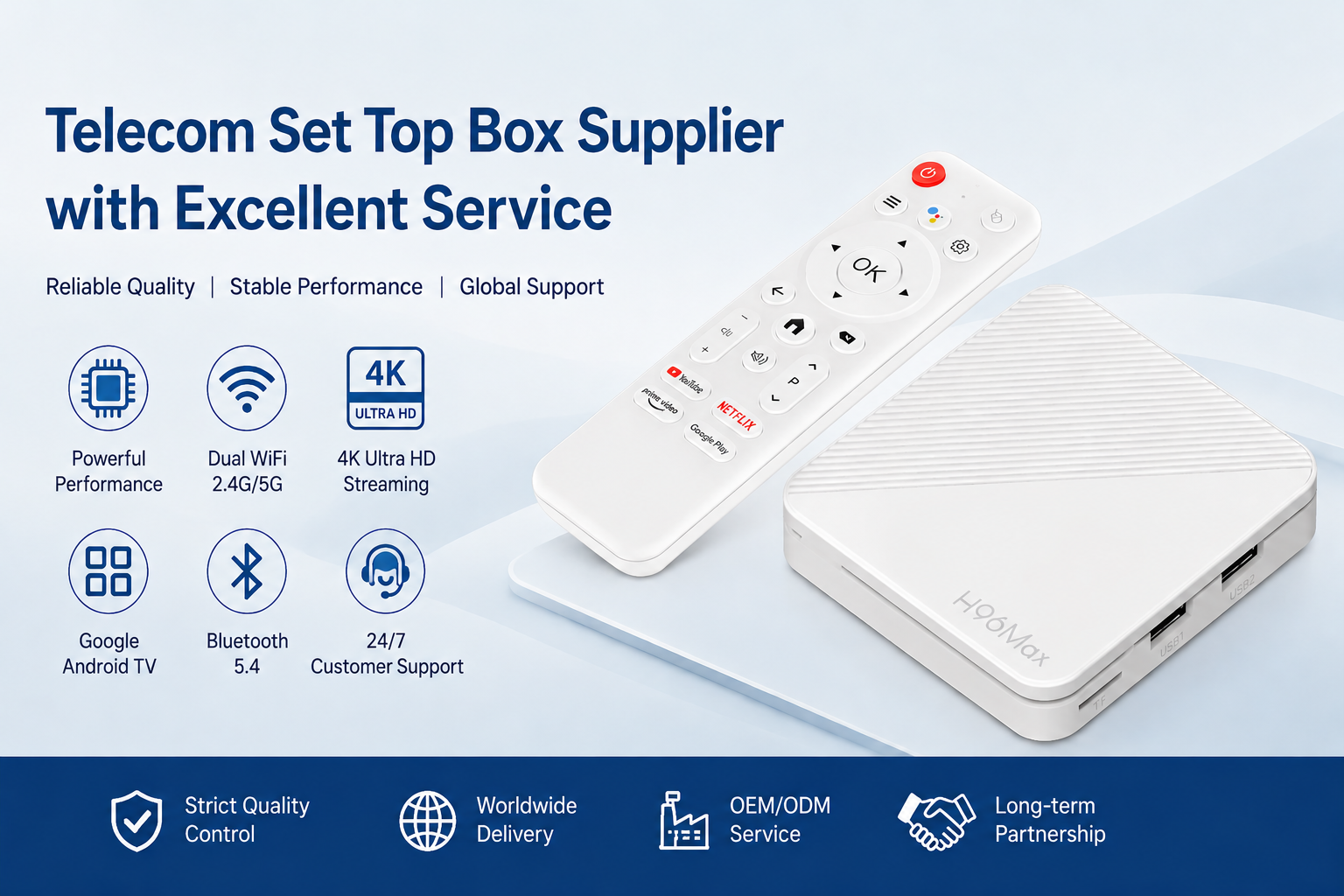 Telecom set top box supplier with excellent service