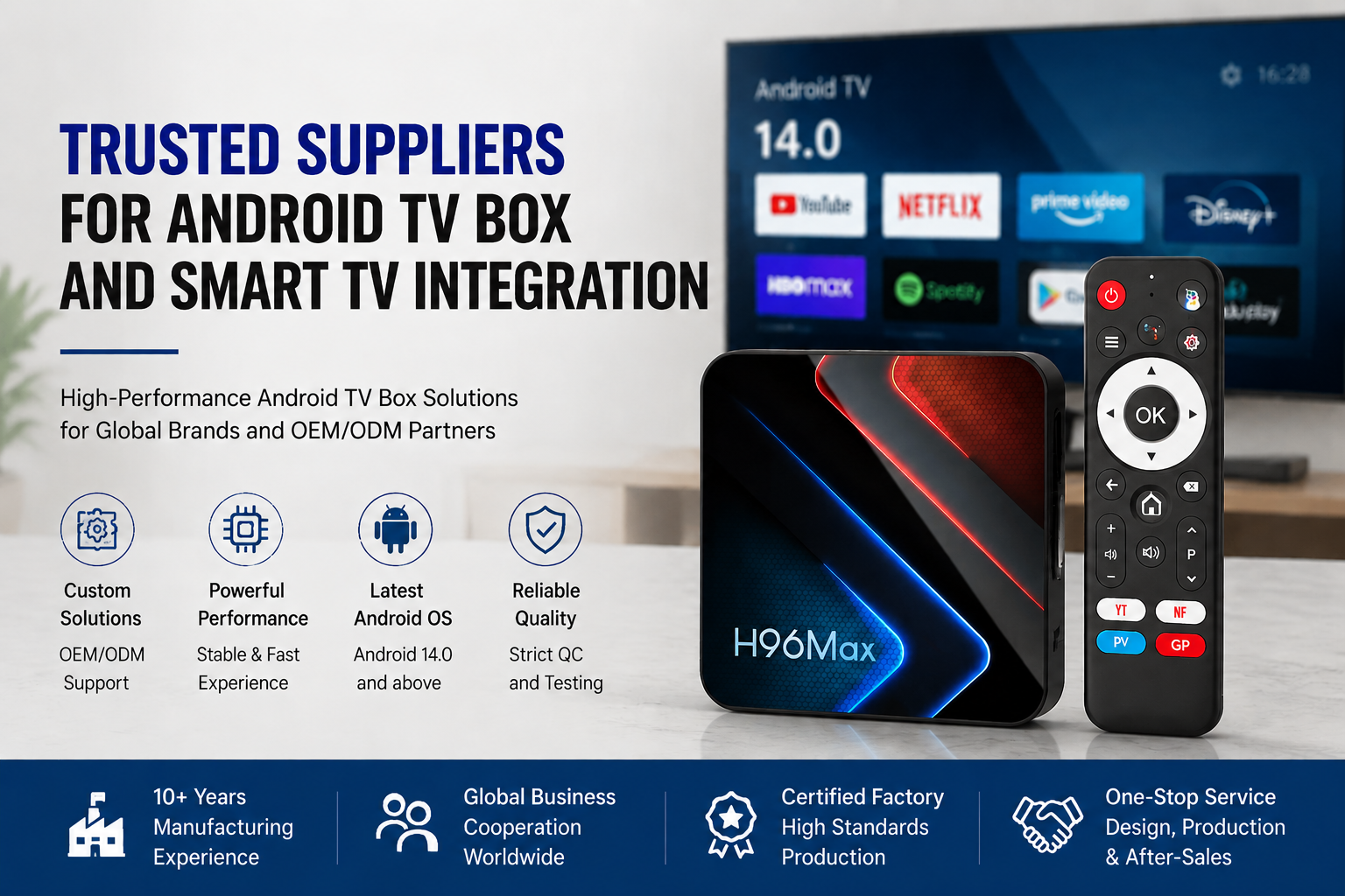 Trusted Suppliers for Android TV Box and Smart TV Integration