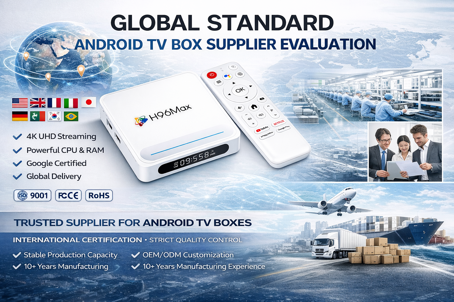 Global standard Android TV box supplier evaluation