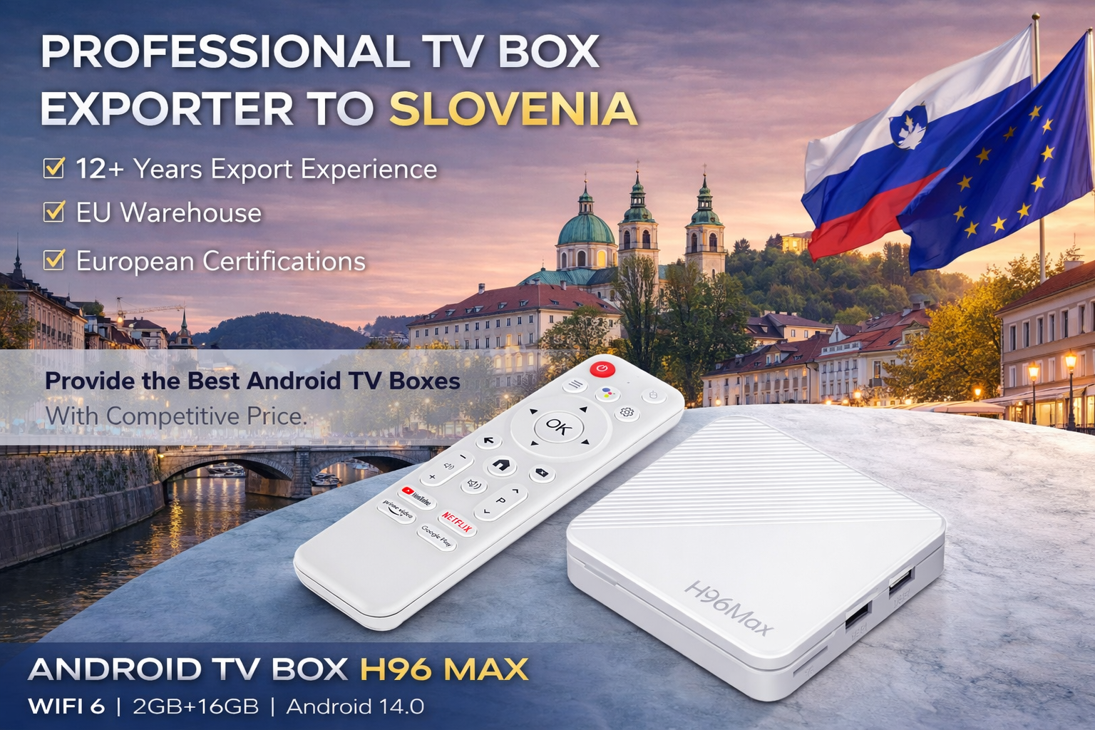 Professional TV box exporter to Slovenia