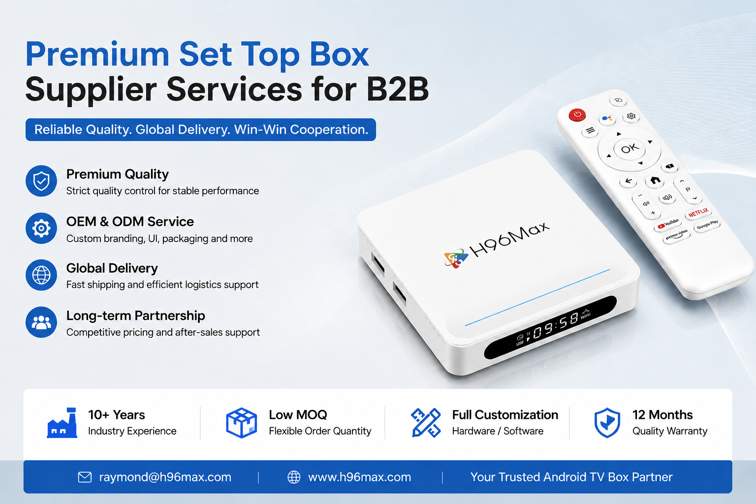 Premium Set Top Box Supplier Services for B2B