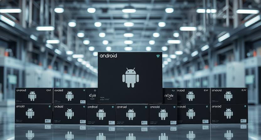 Android TV box on modern production line
