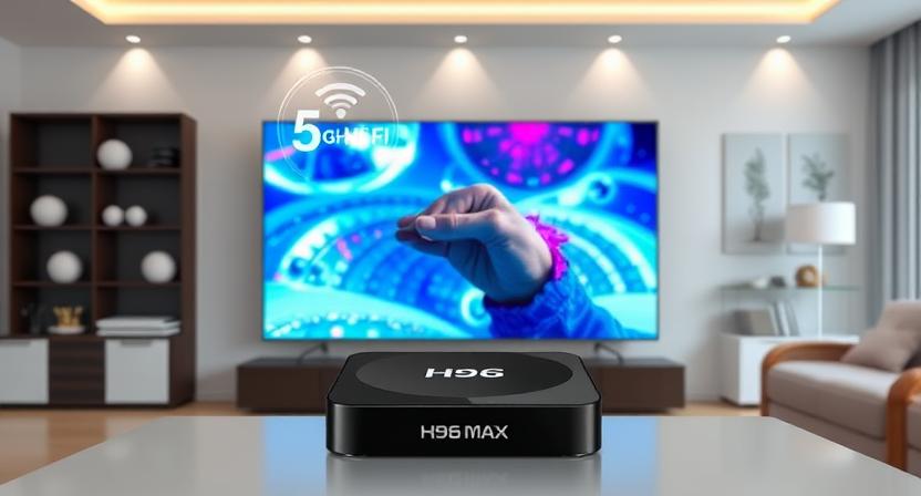 Android WiFi TV Box streaming 4K video over 5GHz connection Android WiFi TV Box streaming 4K video over 5GHz connection