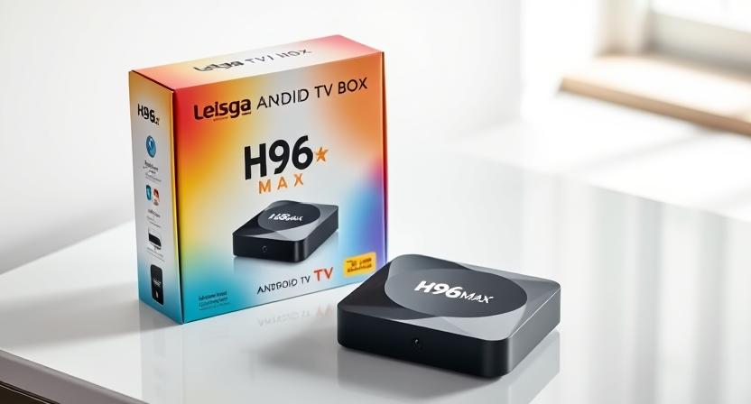 Custom branded H96 Max TV Box and packaging with company logo