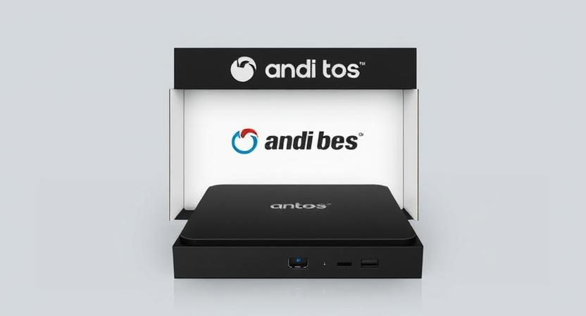 Effective OEM packaging design for Android TV boxes, showing logo and interior structure