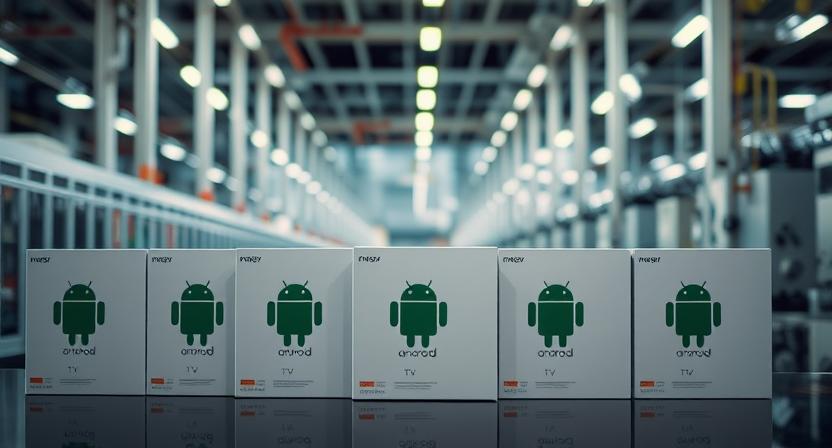 Futuristic Android TV box manufacturing design